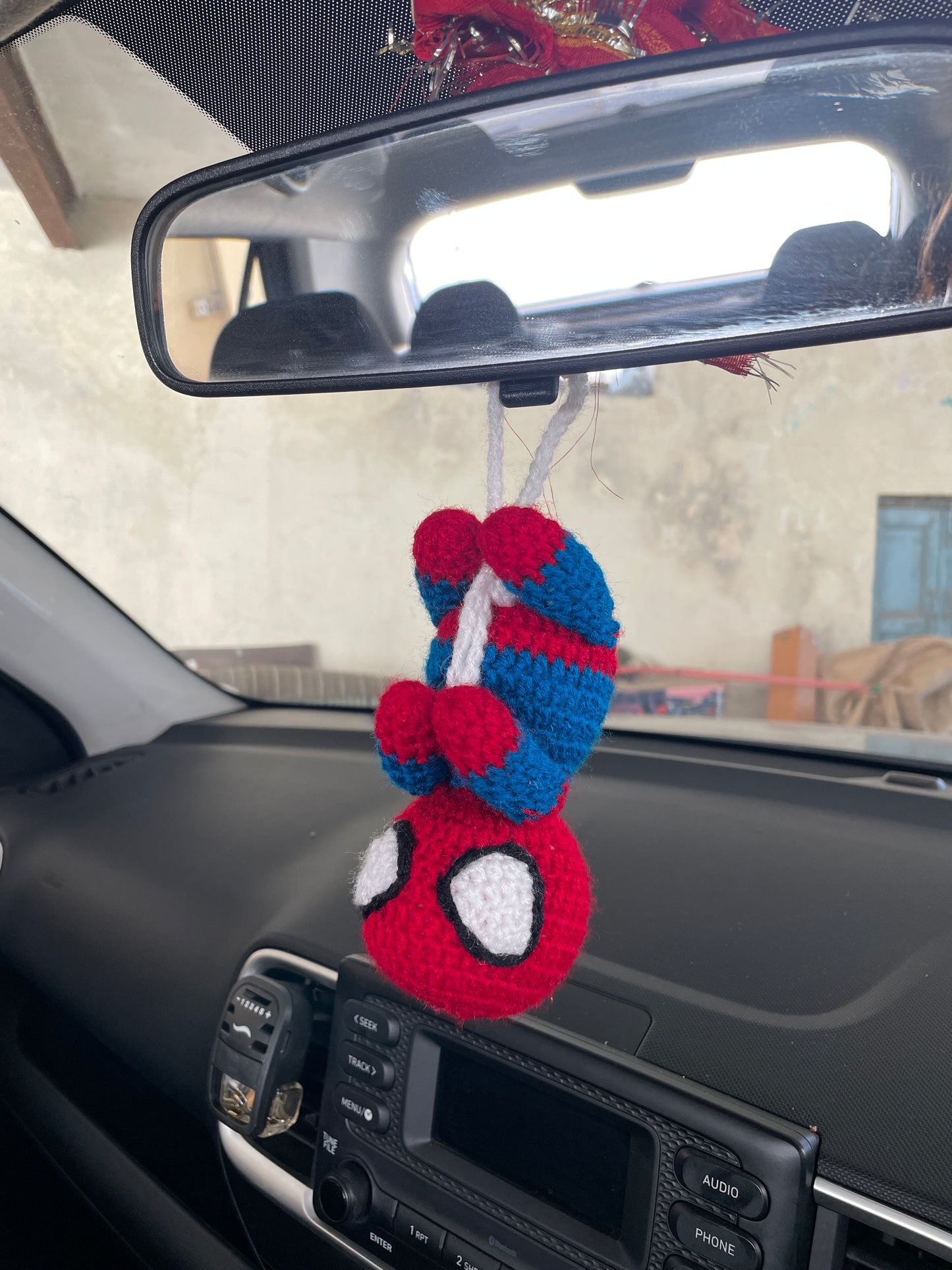 spider man car hanging – handmade crochet gift india handmade crochet gift India