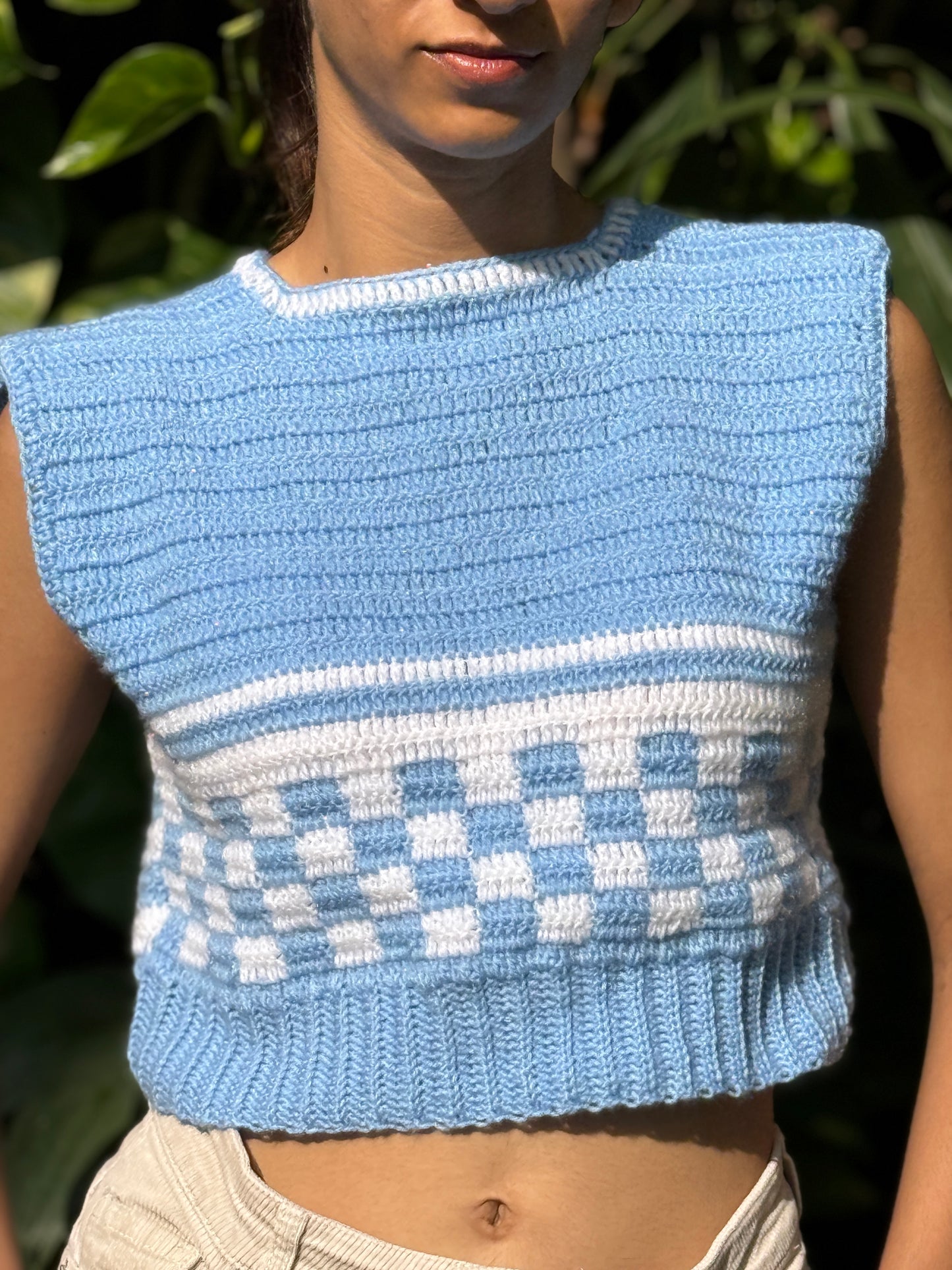 race track vest – handmade crochet gift india handmade crochet gift India