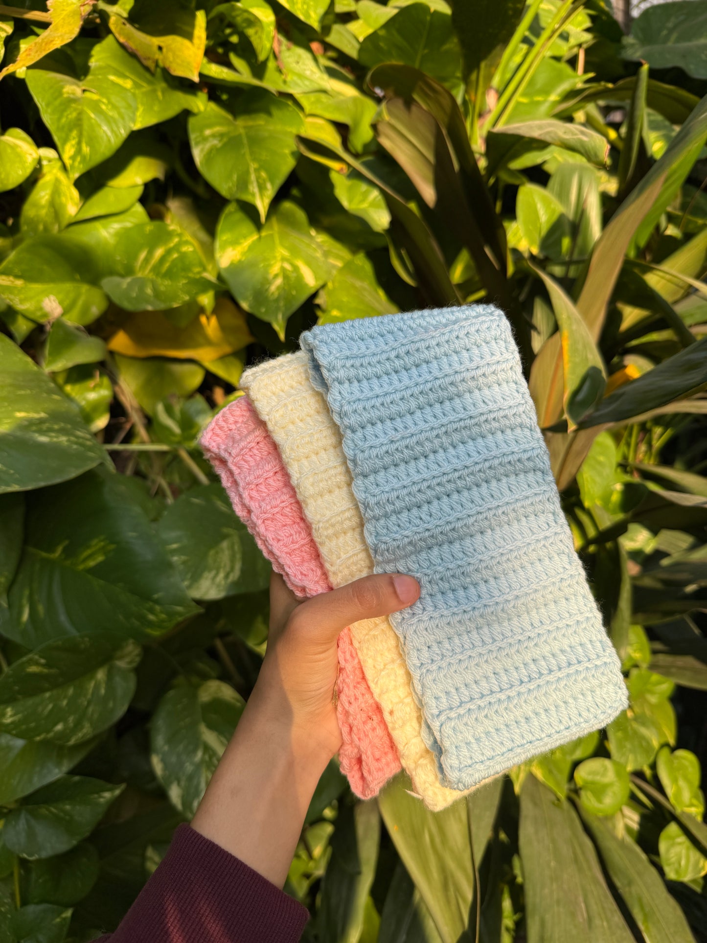 broad-strap ear warmers – handmade crochet gift india handmade crochet gift India