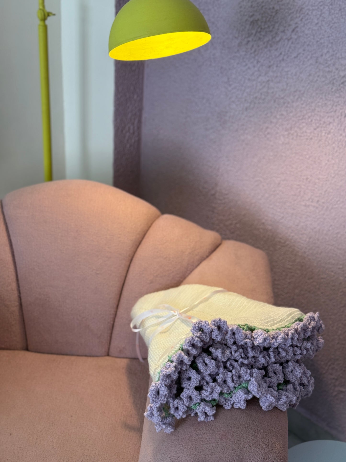 Lavender Bell flower Bouquet Blanket