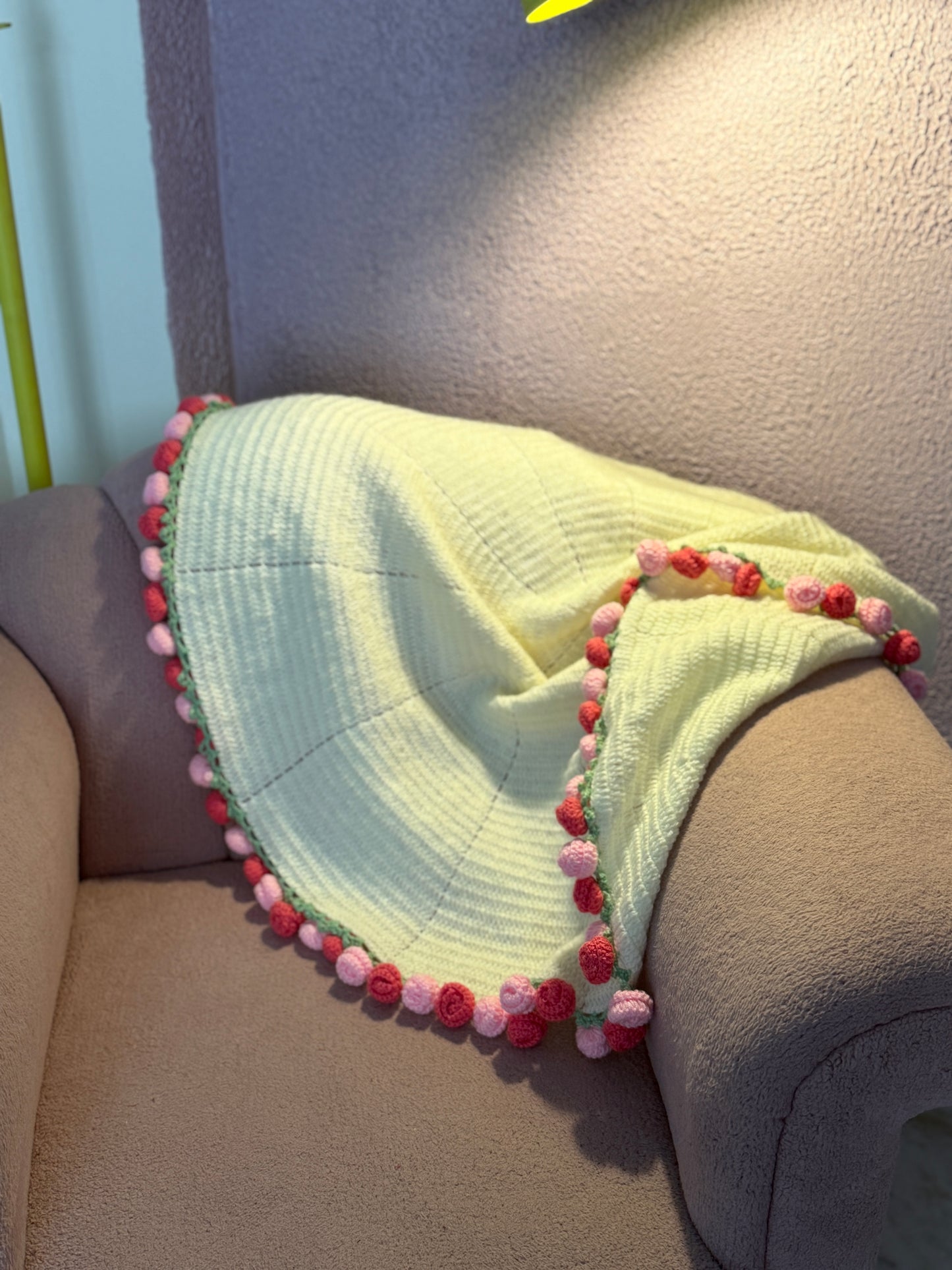 Rose Bouquet Blanket (Shaded Pink)