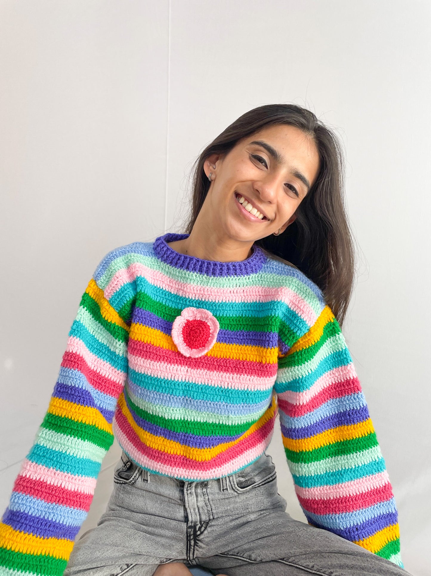 striped sweater – handmade crochet gift india handmade crochet gift India