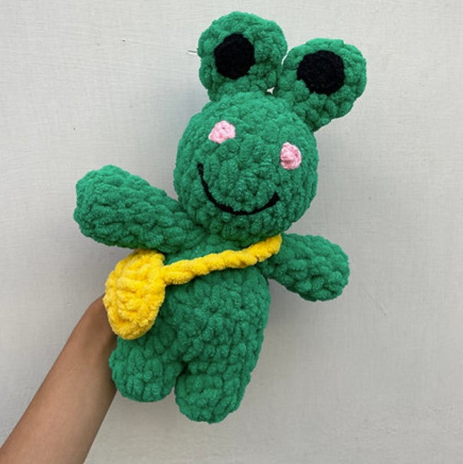 frog stuff toy – handmade crochet gift india handmade crochet gift India