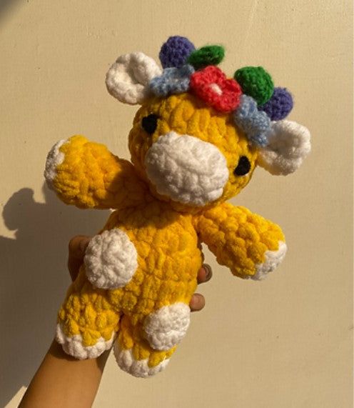 cow stuff toy – handmade crochet gift india handmade crochet gift India