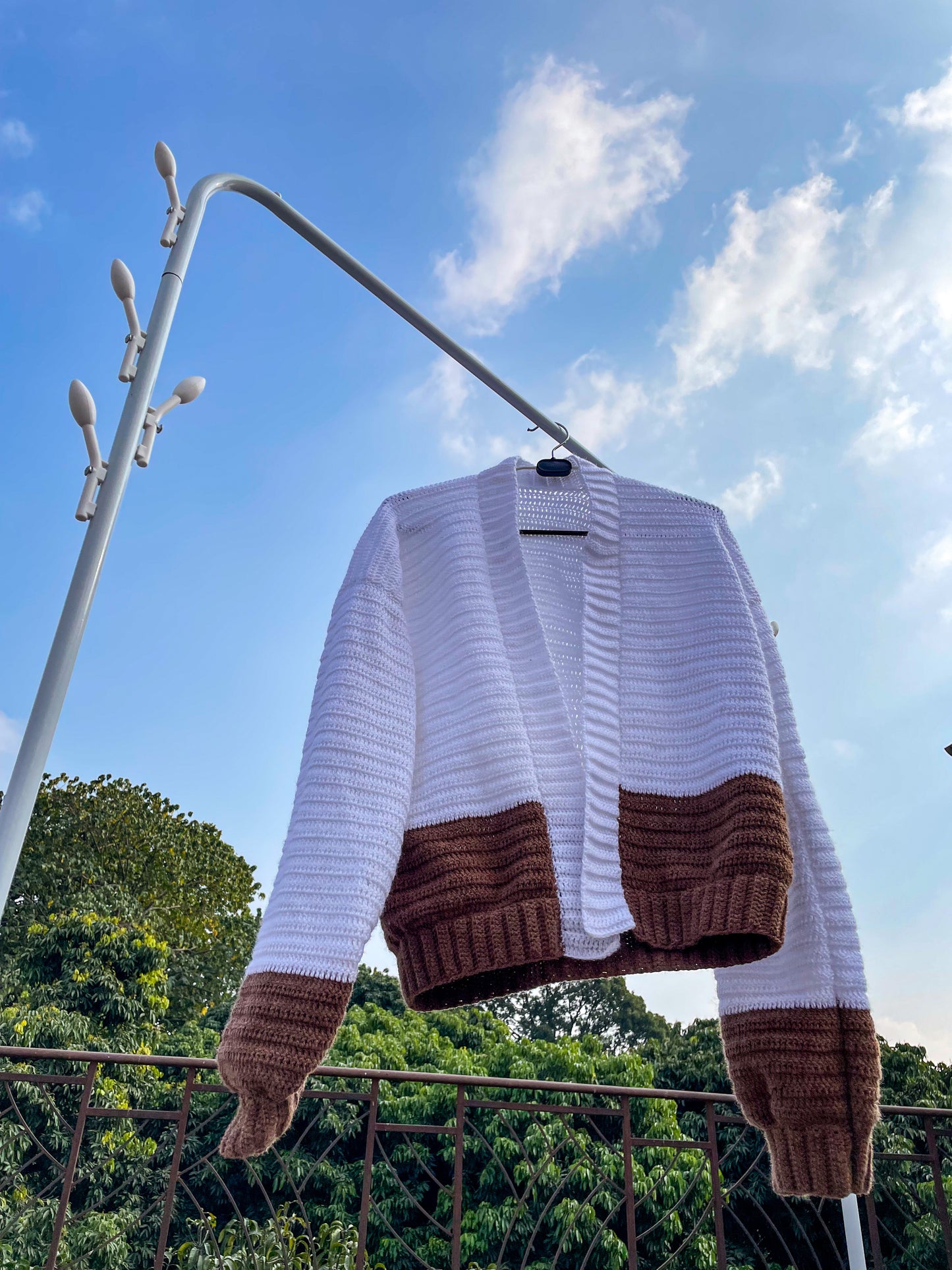 over-sized basic cardigan – handmade crochet gift india handmade crochet gift India