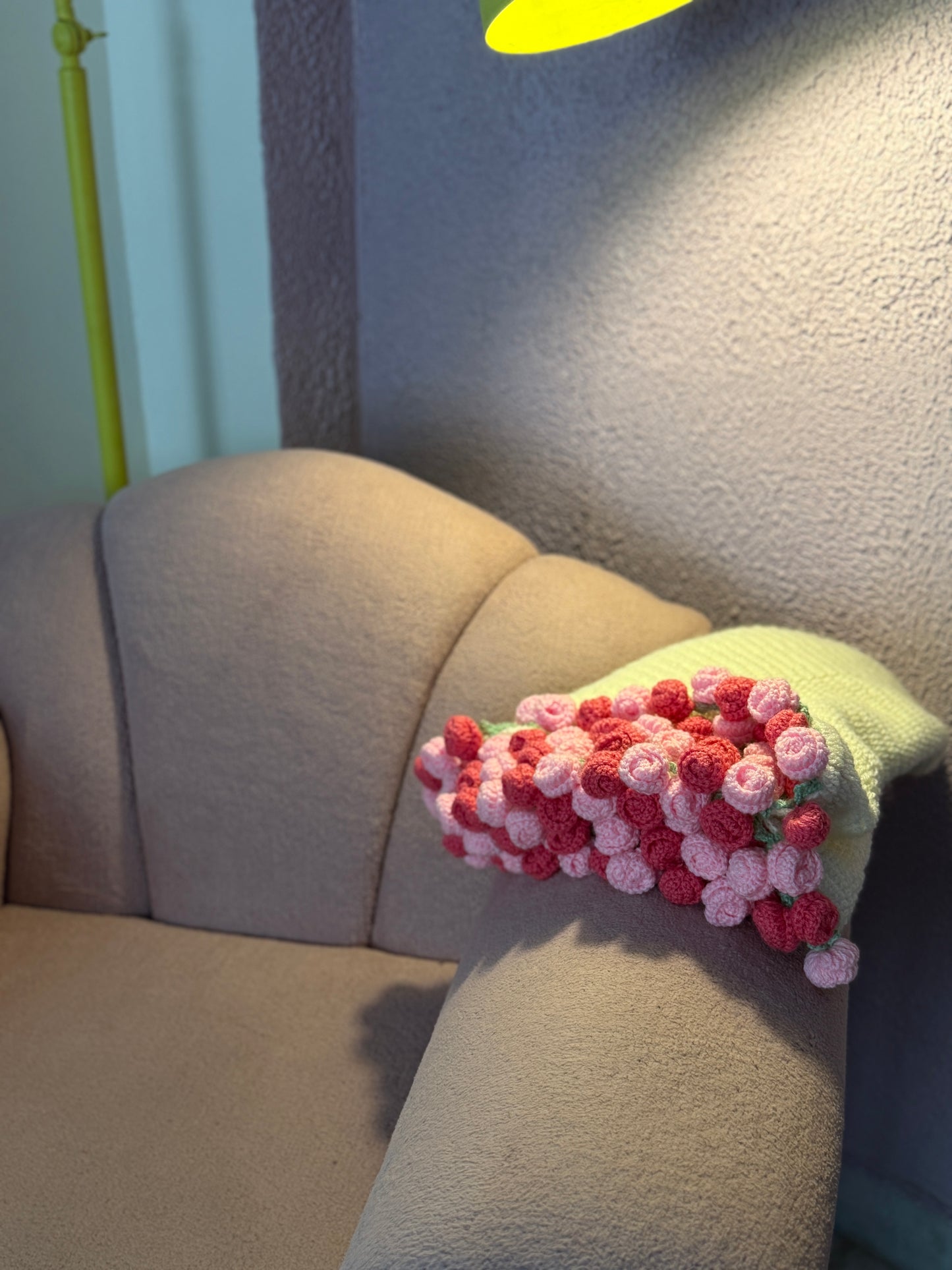 Rose Bouquet Blanket (Shaded Pink)