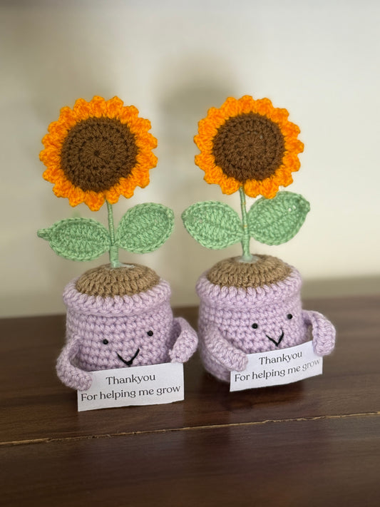 Crochet Sunflower Pot | Mother’s Day