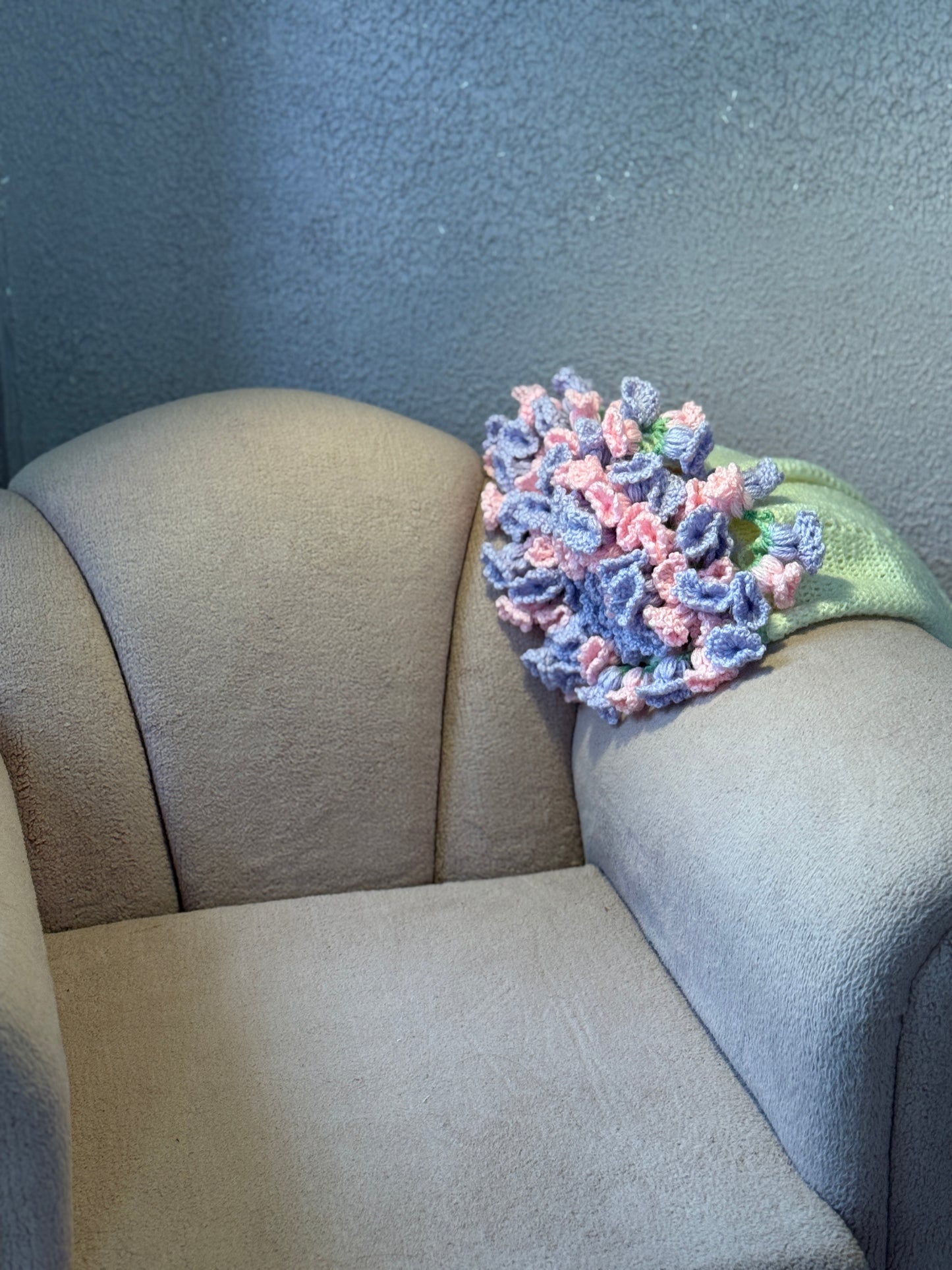 Bell flower Bouquet Blanket (Pink and Lavender)