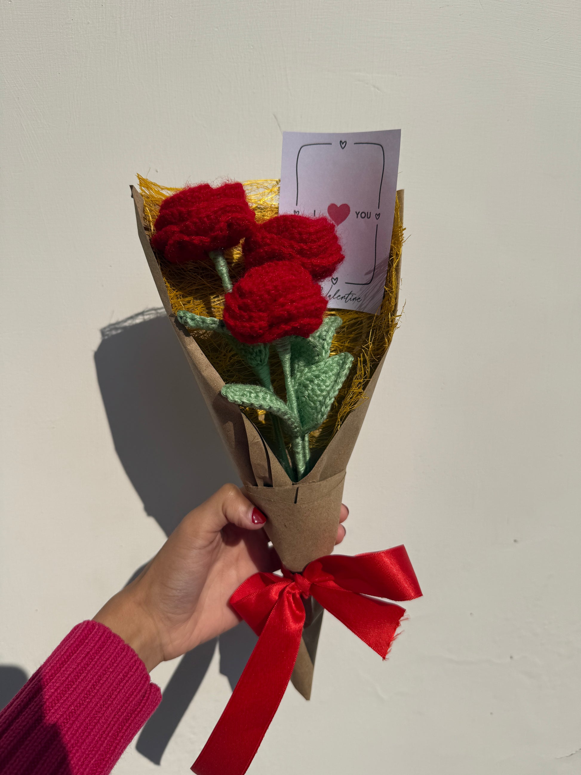 i 💕 u - bouquet – handmade crochet gift india handmade crochet gift India